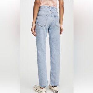 Lana Agolde Mid Rise Vintage Straight jeans. Color: Riptide EUC
